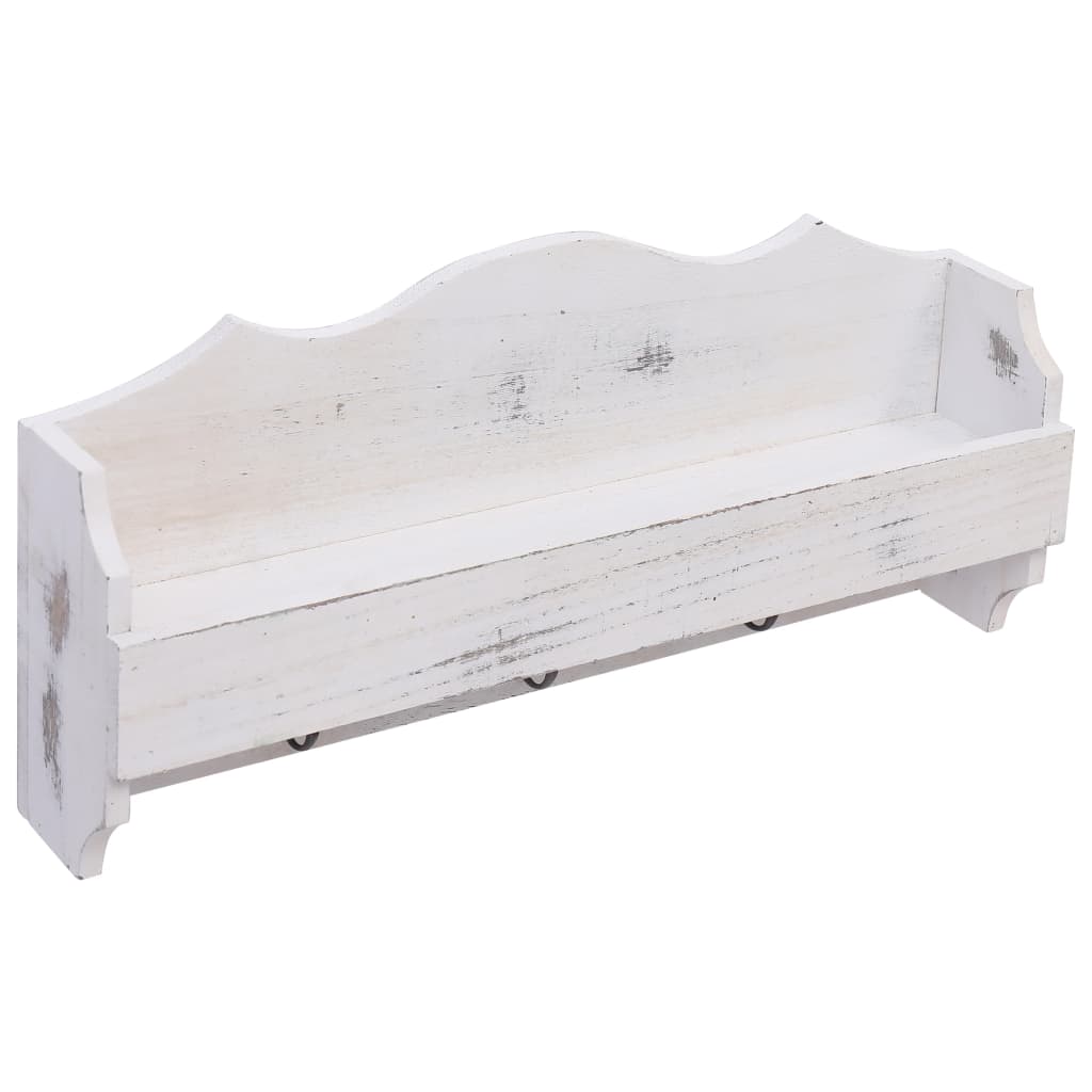 Vidaxx porte-manteau mural 50x10x23 cm bois blanc