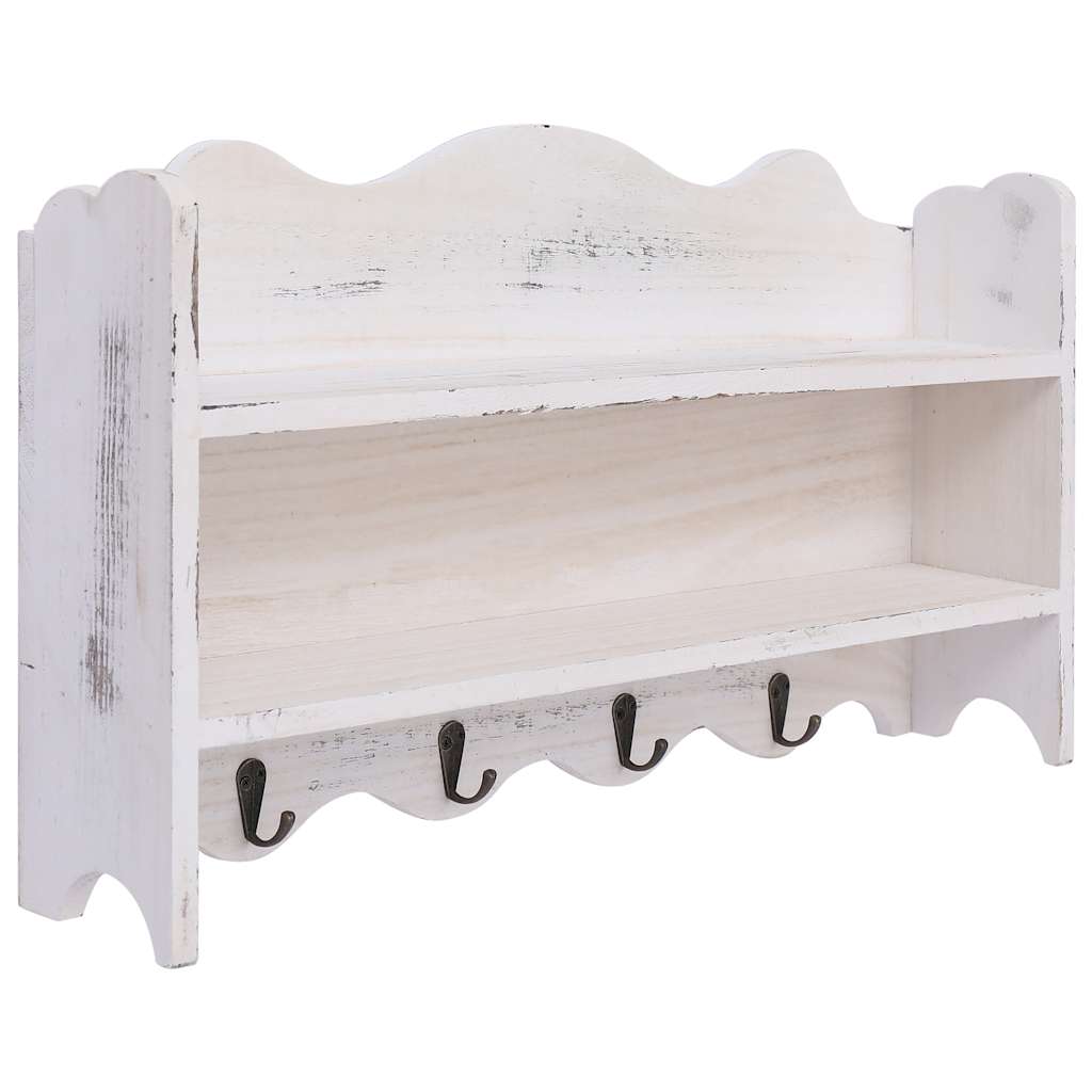 Vidaxx porte-manteau mural 50x10x30 cm bois blanc