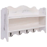 Vidaxx porte-manteau mural 50x10x30 cm bois blanc