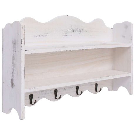 Vidaxx porte-manteau mural 50x10x30 cm bois blanc