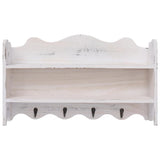 Vidaxx porte-manteau mural 50x10x30 cm bois blanc