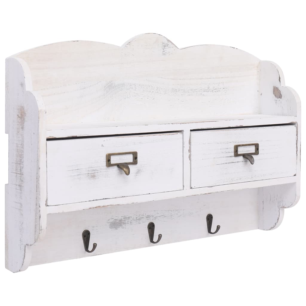 Vidaxx porte-manteau mural 50x10x34 cm bois blanc