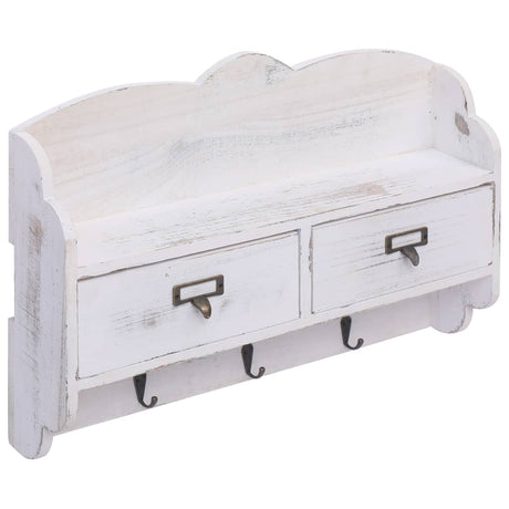 Vidaxx porte-manteau mural 50x10x34 cm bois blanc