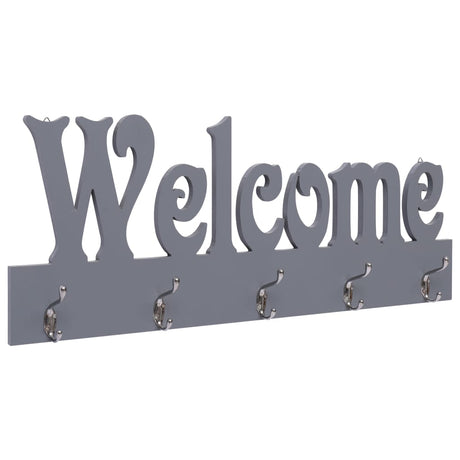 Vidaxx porte-manteau mural bienvenue 74x29,5 cm gris