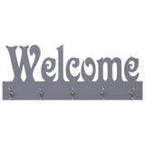 Vidaxx porte-manteau mural bienvenue 74x29,5 cm gris
