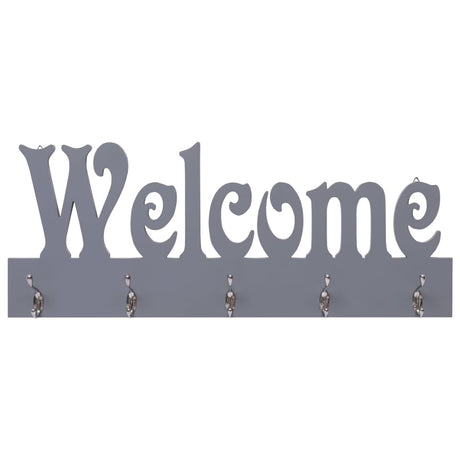 Vidaxx porte-manteau mural bienvenue 74x29,5 cm gris