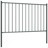 Panneau Vidaxl HEK avec poteaux de 1,7x0,75 m en poudre-anthracite en acier