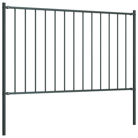 Panneau Vidaxl HEK avec poteaux de 1,7x0,75 m en poudre-anthracite en acier