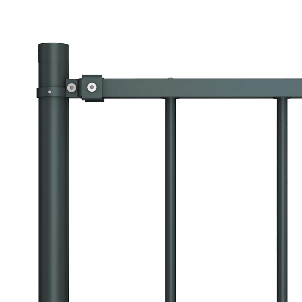 Panneau Vidaxl HEK avec poteaux de 1,7x0,75 m en poudre-anthracite en acier