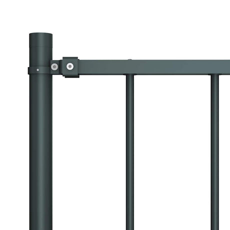 Panneau Vidaxl HEK avec poteaux de 1,7x0,75 m en poudre-anthracite en acier