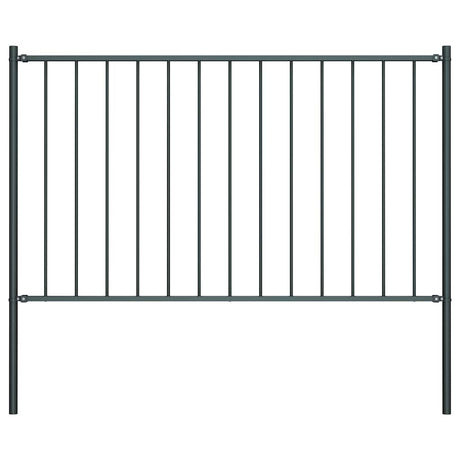 Panneau Vidaxl HEK avec poteaux de 1,7x1 m en poudre-anthracite en acier