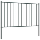 Panneau Vidaxl HEK avec poteaux de 1,7x1 m en poudre-anthracite en acier