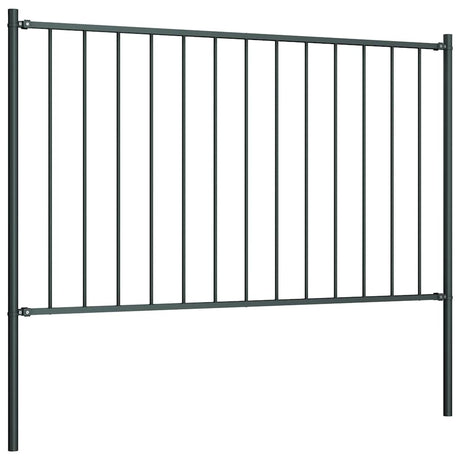 Panneau Vidaxl HEK avec poteaux de 1,7x1 m en poudre-anthracite en acier
