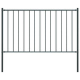 Panneau Vidaxl HEK avec poteaux de 1,7x1,25 m en poudre-anthracite en acier