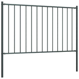 Panneau Vidaxl HEK avec poteaux de 1,7x1,25 m en poudre-anthracite en acier