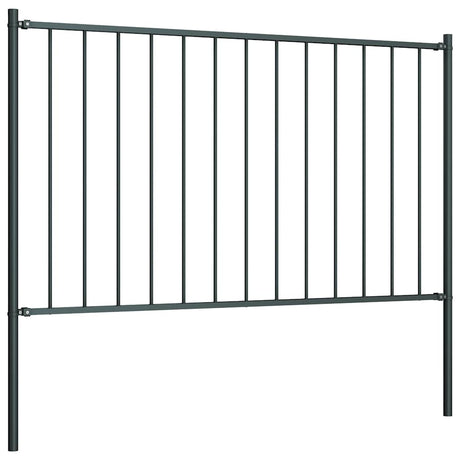 Panneau Vidaxl HEK avec poteaux de 1,7x1,25 m en poudre-anthracite en acier