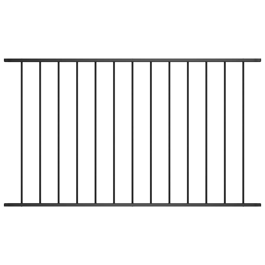 Panneau de clôture Vidaxl Pouile-Coated Acier 1,7x0,75 m noir