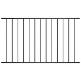 Panneau de clôture Vidaxl Pouile-Shoated Steel 1,7x1 m noir