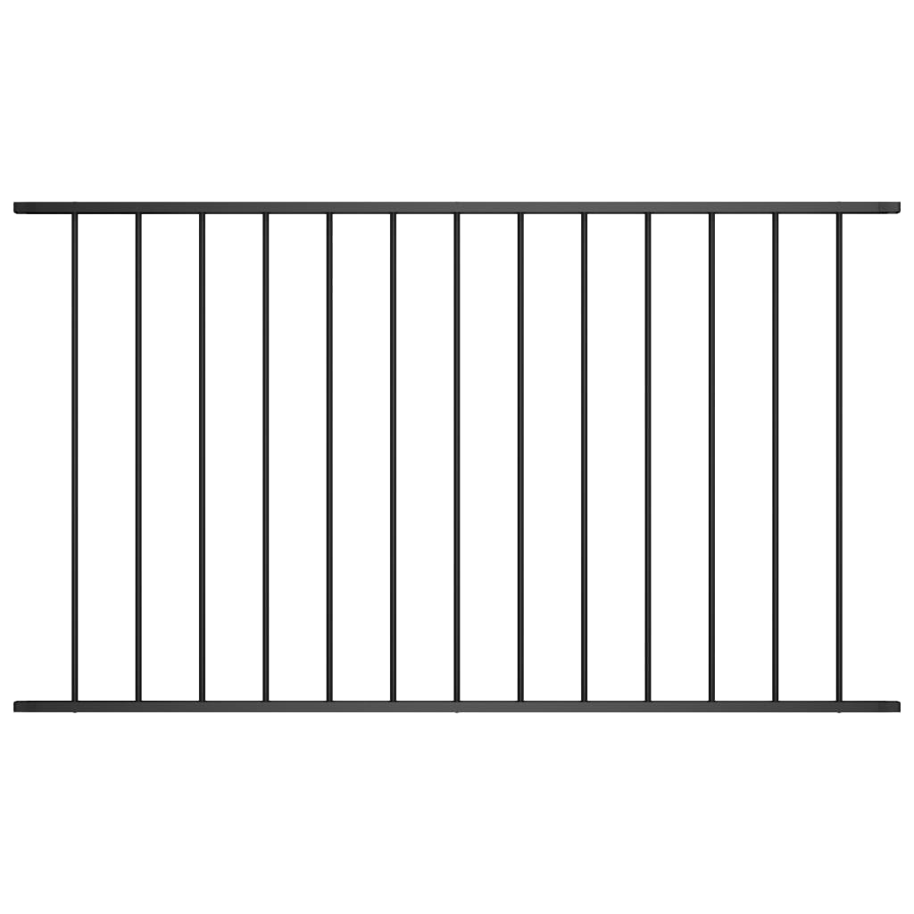 Vidaxl hekpaneel 1,7x1,25 m gepoedercoat staal zwart