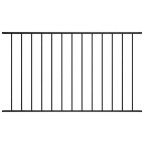 Panneau Vidaxl Hek 1,7x1,25 m en poudre en acier noir