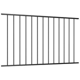 Panneau Vidaxl Hek 1,7x1,25 m en poudre en acier noir
