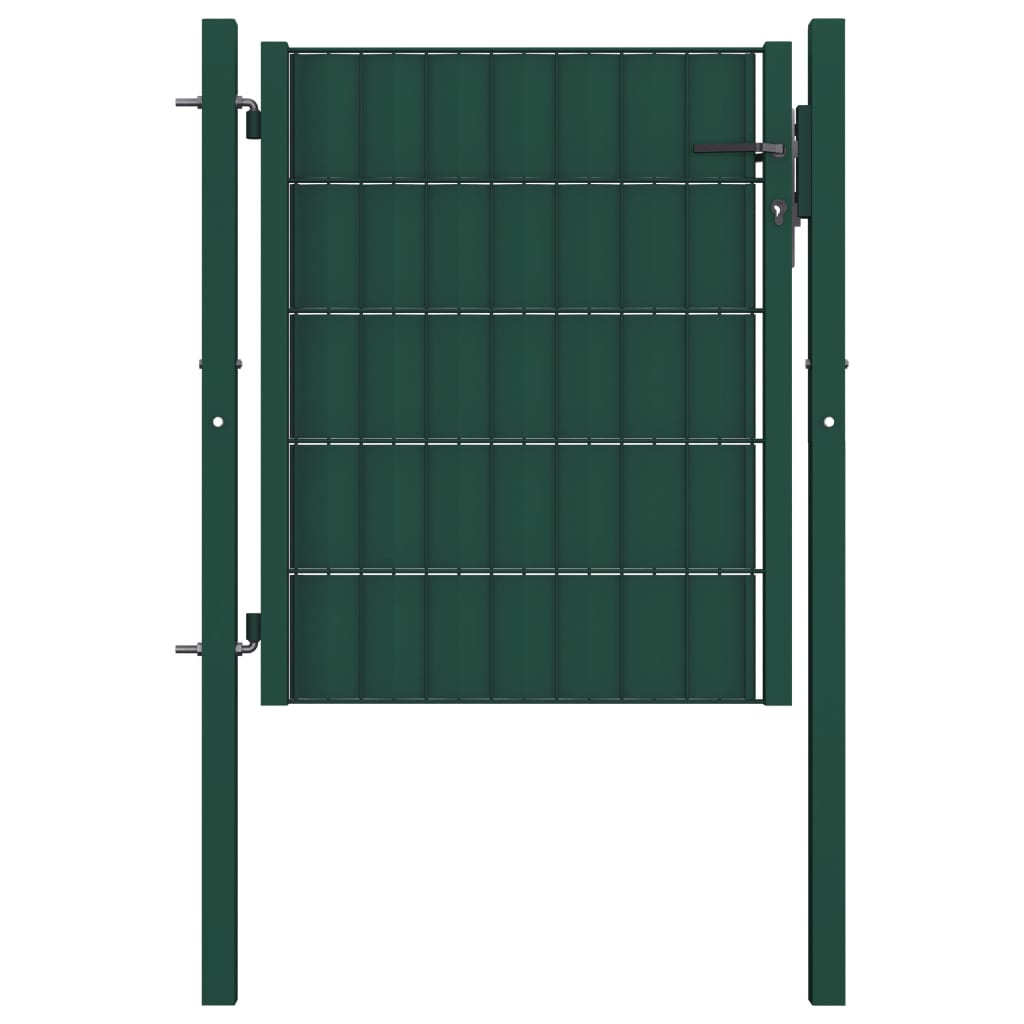 Vidaxxl portail 100x81 cm PVC et acier vert
