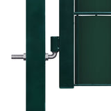 Vidaxxl portail 100x81 cm PVC et acier vert
