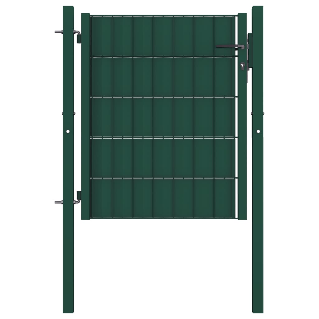 VidaXL Poort 100x101 cm PVC en staal groen