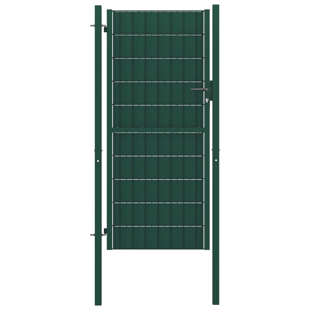 Vidaxl Poort 100x124 cm PVC y acero verde