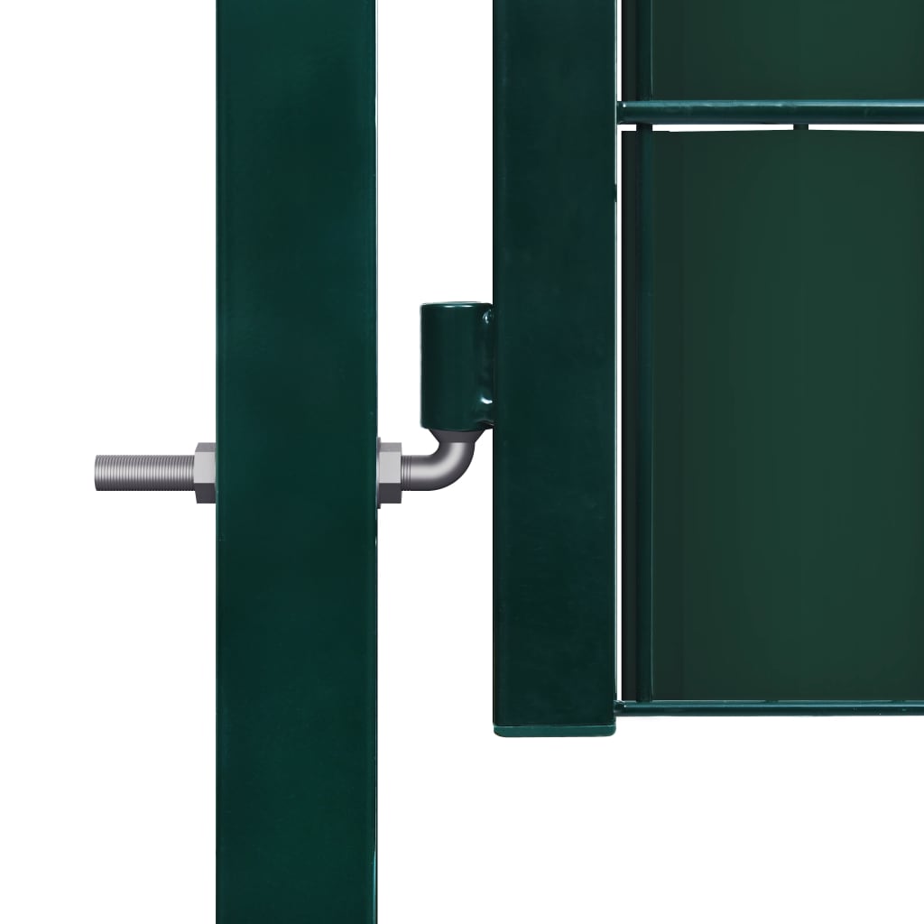 Vidaxl Poort 100x124 cm PVC e verde in acciaio