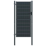 Vidaxl Port 100x124 cm PVC et anthracite en acier -colored