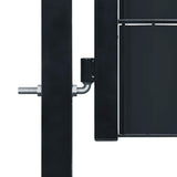 Vidaxl Port 100x124 cm PVC et anthracite en acier -colored