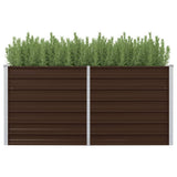 Vidaxl Planter je dvignil 160x80x77 cm pocinkano jekleno rjavo