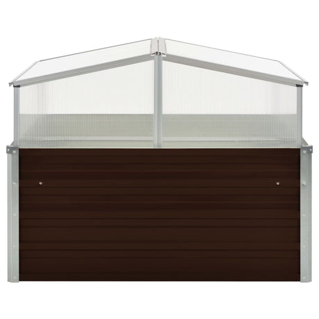 Vidaxl tuinkas 100x100x85 cm brun en acier galvanisé