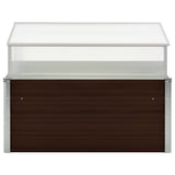 Vidaxl tuinkas 100x100x85 cm brun en acier galvanisé