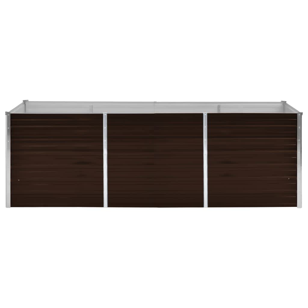 VidaXL Planter Insert 240x80x77 cm Galvanized Steel Brown