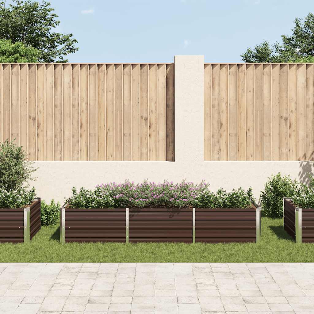 INSERT PLANTER VIDAXL 240X80X45 CM BRORN ACIER GALVANISÉ