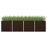 Vidaxl Planter an 320x80x77 cm galvaniséiert Strafbraf