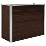 Vidaxl Planter surélevé 100x40x77 cm en acier galvanisé marron en acier