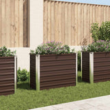 Vidaxl Planter surélevé 100x40x77 cm en acier galvanisé marron en acier