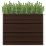 Vidaxl Planter je dvignil 100x40x77 cm pocinkano jekleno rjavo