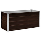 Planter vidaxl inséré 100x40x45 cm brun en acier galvanisé