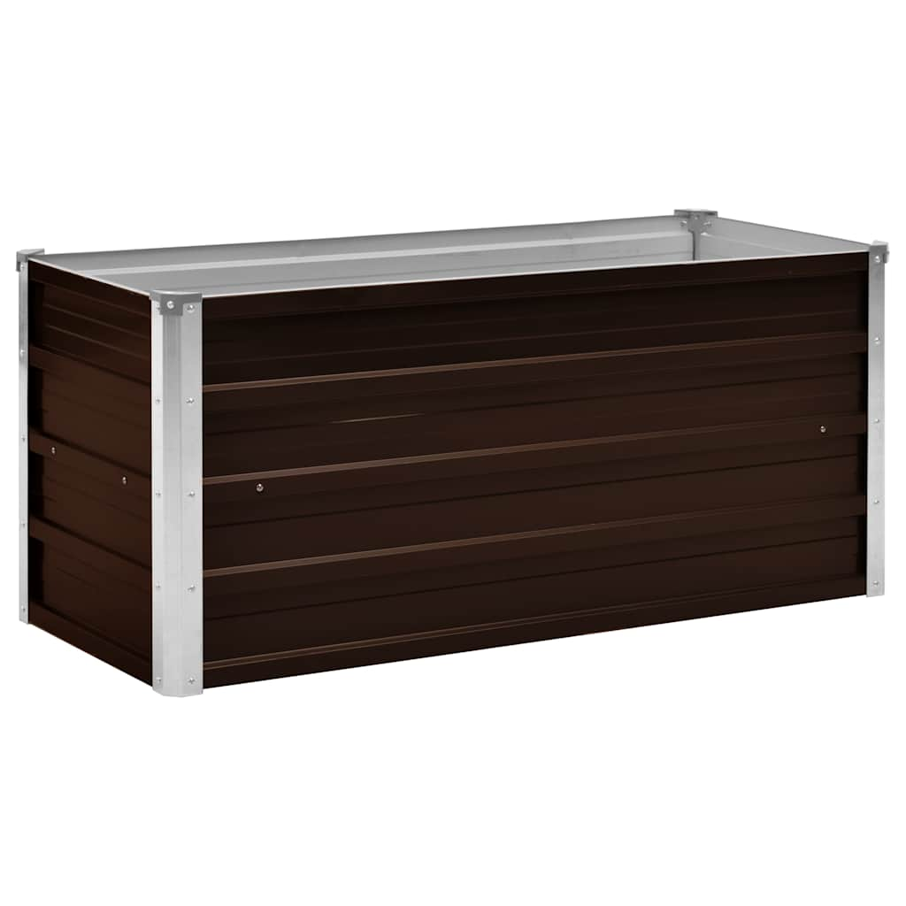 Vidaxl Planter agebaut 100x40x45 cm galvaniséiert Strafbraf