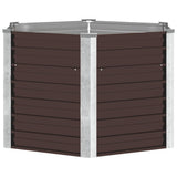 Vidaxl Planter surélevé 129x129x77 cm en acier galvanisé marron en acier