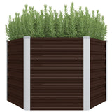 Bidaxl Planter höjde 129x129x77 cm galvaniserat stålbrunt