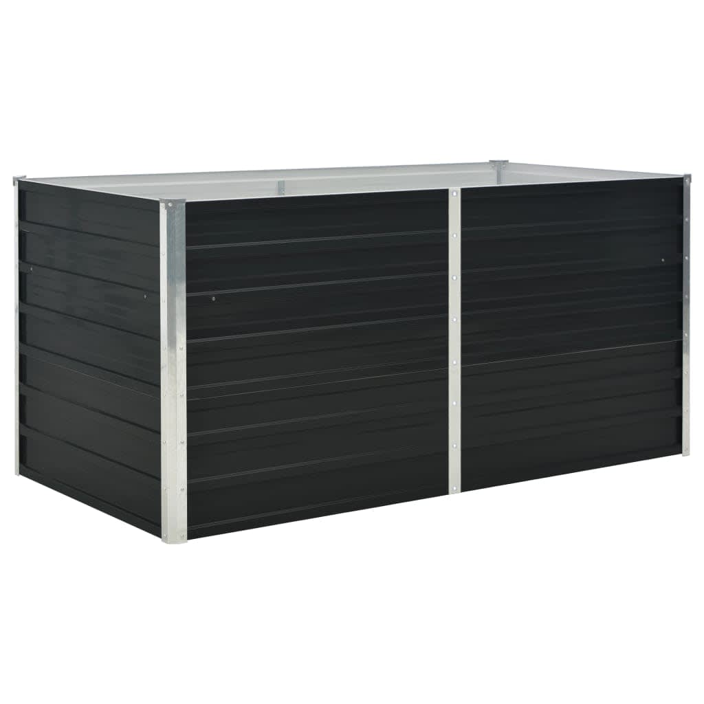 Vidaxl Planter raised 160x80x77 cm Galvanized steel anthracite