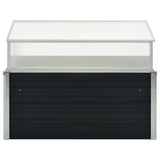 Vidaxl tuinkas 100x100x77 cm anthracite en acier galvanisé