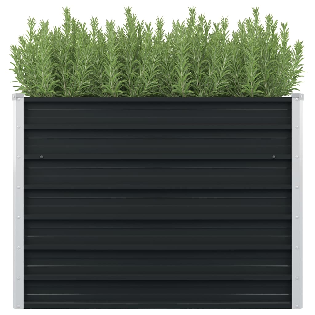 Vidaxl Planter Insented 100x100x77cm galvanisert stål Antracitt