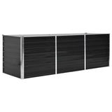 Vidaxl Planter surélevé 240x80x77 cm anthracite en acier galvanisé