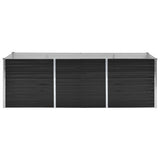 Vidaxl Planter surélevé 240x80x77 cm anthracite en acier galvanisé